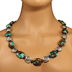 Unique and Exciting Hubei Turquoise 26 Inch necklace