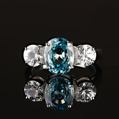 Zesty Zircons to grace your finger in classic three stone ring