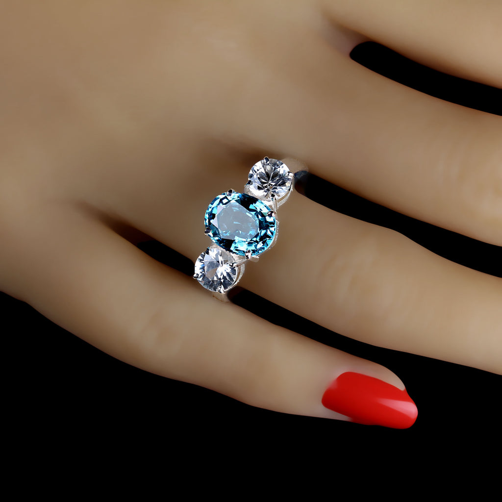 Zesty Zircons to grace your finger in classic three stone ring