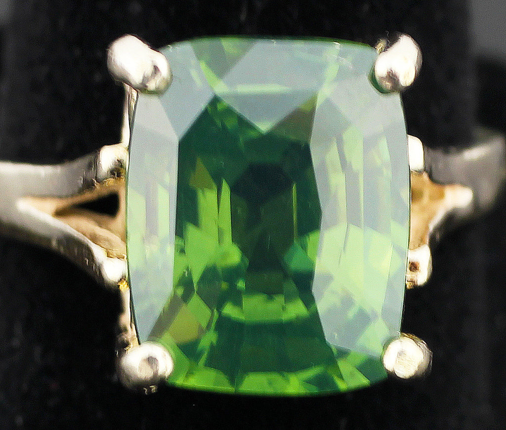 Beautiful Rare Sri Lanka Green Zircon Ring