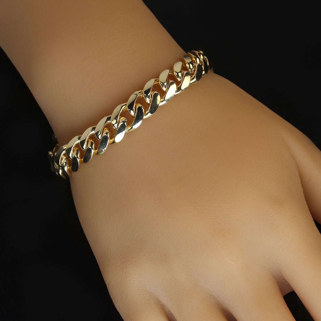 22K Yellow Gold over Sterling Silver 8 Inch Link Bracelet