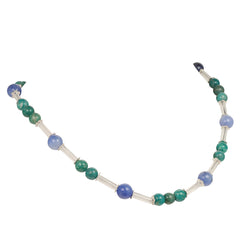 26 Inch Updated look 26 Inch Blue and Green Necklace
