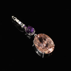Peach and Purple Shimmering Pendant