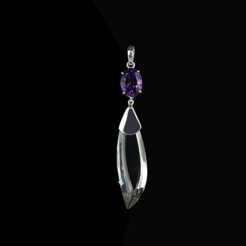 Swing and Sway with this Unique Amethyst and Crystal Pendant