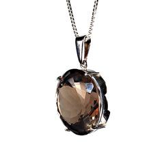 Statement Smoking Quartz and Sterling Silver pendant