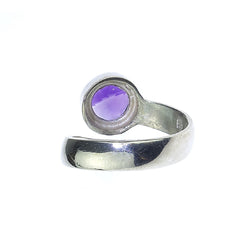 Crossover Amethyst and Sterling Silver Ring