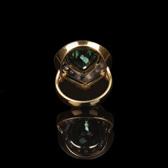 Magnificent Blue-Green Tourmaline Cocktail Ring